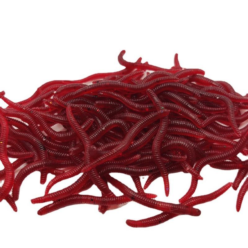 Fishing Imitation Fake Bait Red Worms Earthworms Fishing Lure