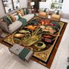 Lily Flower Carpet Mat Anti Slip Floor Mats for Oil Painting Living Room and Bedroom Vintage Border Home Decor Carpet