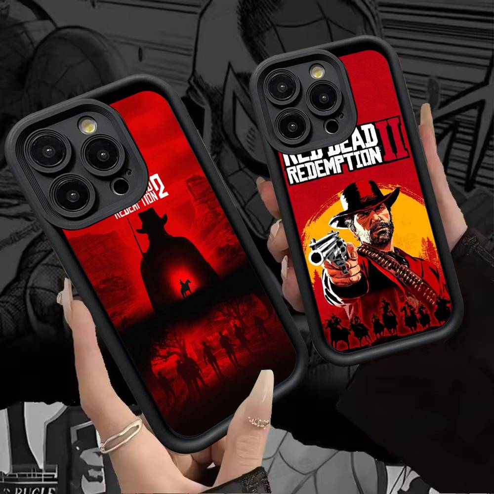 Red Dead Redemption RDR 2 Phone Case For iPhone 17 16 15 13 11 12 14 Pro Max Plus Silicone Cover Shell