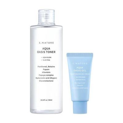 Aqua Oasis Toner 300mL + Gel Cream 30mL Set – Hydrating Toner for Sensitive Skin