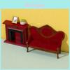 Walnut Finish American Style Wooden Dollhouse Furniture For Kids Playroom