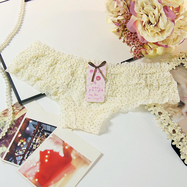 Cute Lace Low Waisted Panties with Mesh and Sexy Women's Panties