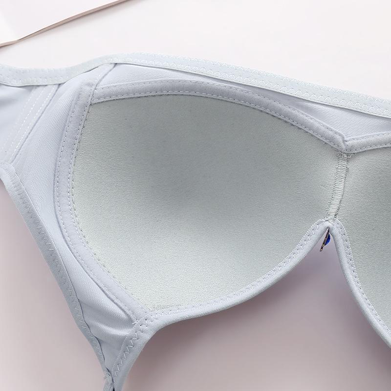 Oddychający i Błyszczący Biustonosz Damski - Niemagnetyczny Design Cienkich Miseczek, Zbierający, Wygodny i Dopasowany, Elegancka Bielizna Ciążowa/Damska