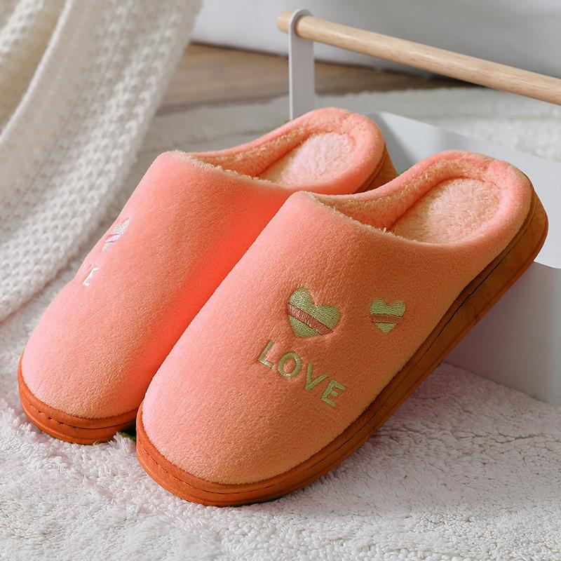 Women's Winter Couple Cotton Slippers for Home Warmth, Men's Woolen Slippers