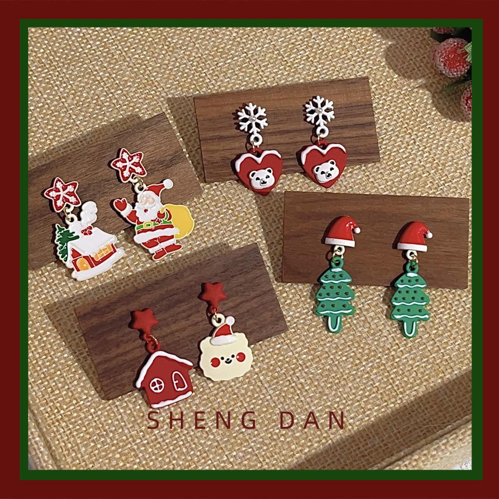 Merry Christmas 925 Silver Needle Stud Earrings: Cute, Fun, Versatile Holiday Accessory