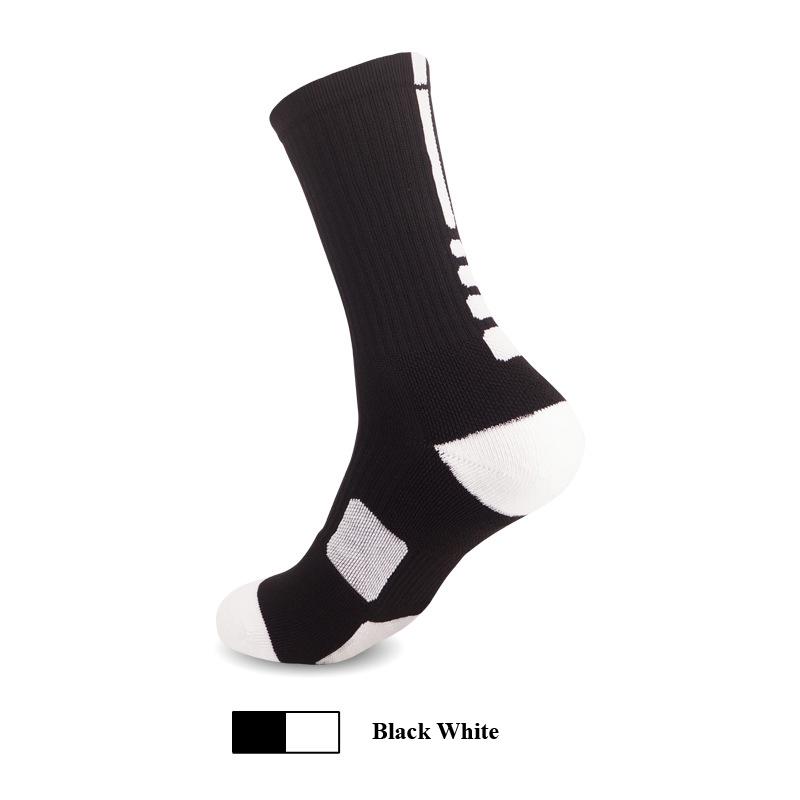 

Мужские и женские баскетбольные носки для езды на велосипеде, бега, кемпинга, носки для занятий спортом на открытом воздухе, длинные утолщенные подушечки, пятка и носок US 6.5-10 EU 38-44