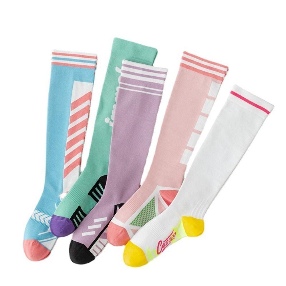 Knee High Sports Socks Breathable Knee High Sports Socks Vintage Socks Marathon Socks  Cycling