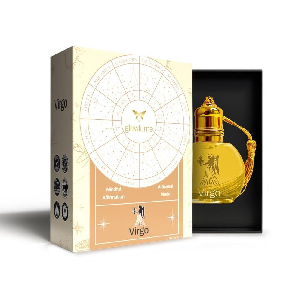 Virgo Zodiac Attar Perfume  | Pure Fresh Herbal Scent with Green Earthy Notes | Earth Sign Astrology Inspired Luxury Attar |  12ML