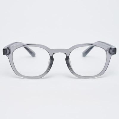 Aloeyewear AL5308 1010 Rilsan Clear Stadium Square Transparent Gray Glasses Frame