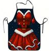 1pc Christmas-Themed Apron Featuring a Red Santa Design, Made from Durable And Easy-To-Clean Polyester, with an Adjustable Waist