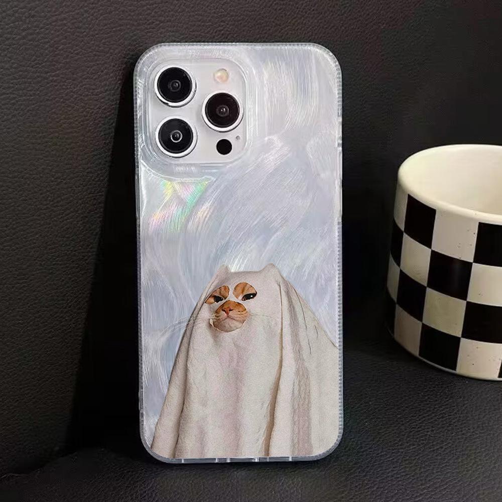 Applicable to iPhone17ProMax Halloween Headgear Kitten Apple 17IMD Feather Phone Case 16/15 Large Hole 14 apple 17