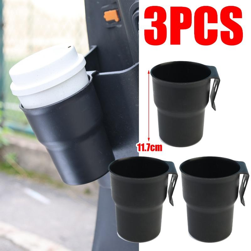 Black Cup Holder Multifunctional Storage Box Portable Mount for Electric Scooter Motorcycle Door Handle Water Bottle Organizer