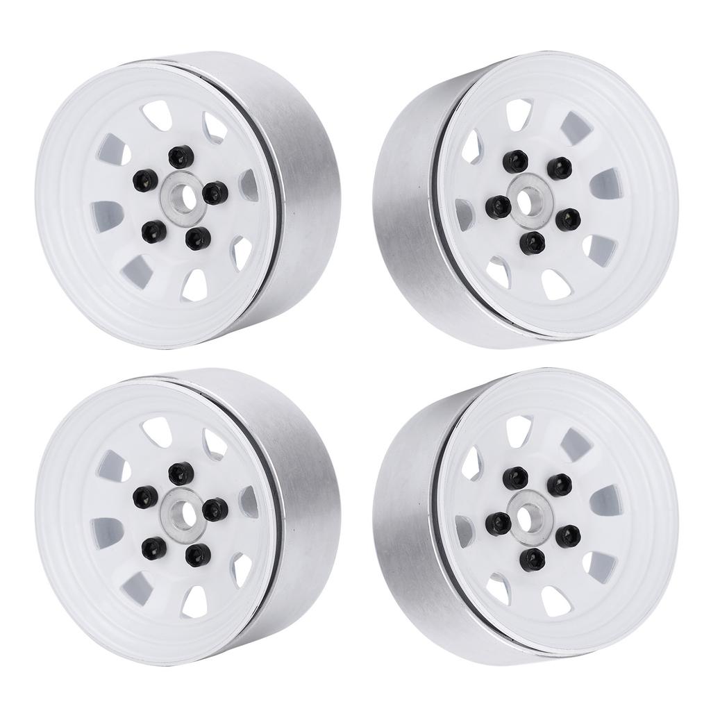 4pcs 1.9'' Aluminium Alloy Wheel Rims Hubs for 1/10 RC Crawler for   SCX10  (White )