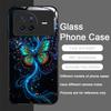 Luxury Colorful Butterflies Pattern Tempered Glass Phone Case for OPPO Reno 13F 12 11 10 Pro Plus Find X8 X3 Lite A94 A58 Cover