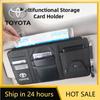 PU-läder Bil Solskydd Biljettkort Förvaringsväska Tillbehör Toyota Gazoo Racing Corolla Crown Yaris Chr Auris R Bilklistermärke