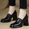 British style platform small leather shoes thick heel single shoes 2025 autumn new French high heels not tired feet Mary Jane shoes