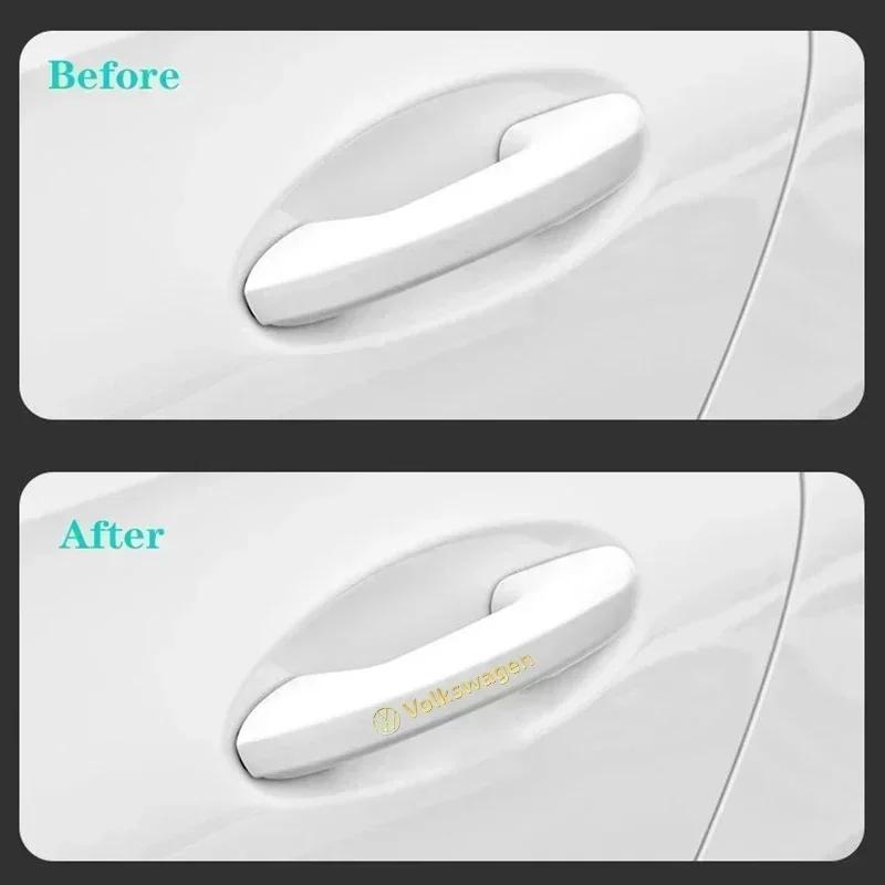 New 3pcs Metal Car Inner Door Handle Emblem Sticker Decoration for Volkswagen Polo GTI Golf Jetta Beetle Polo Touran Passat