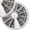 2400Pcs/Wheel DIY Acrylic Nail Art Decoration 1.5mm 3D Round Rhinestones Glitter Accessary