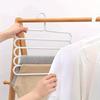 5-layer Pants Hanger Plastic Multi-Layer Pants Rack - Space-Saving, Anti-Slip, And Adjustable Design For Organizing Clothes, Scarves, And Accessories