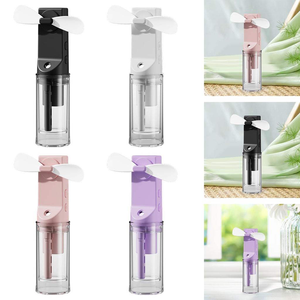 Portable Misting Fan Rechargeable Small 4 Gears Adjustable Mini Spray Water Mist Fan for Makeup Camping Travel Women Outdoor