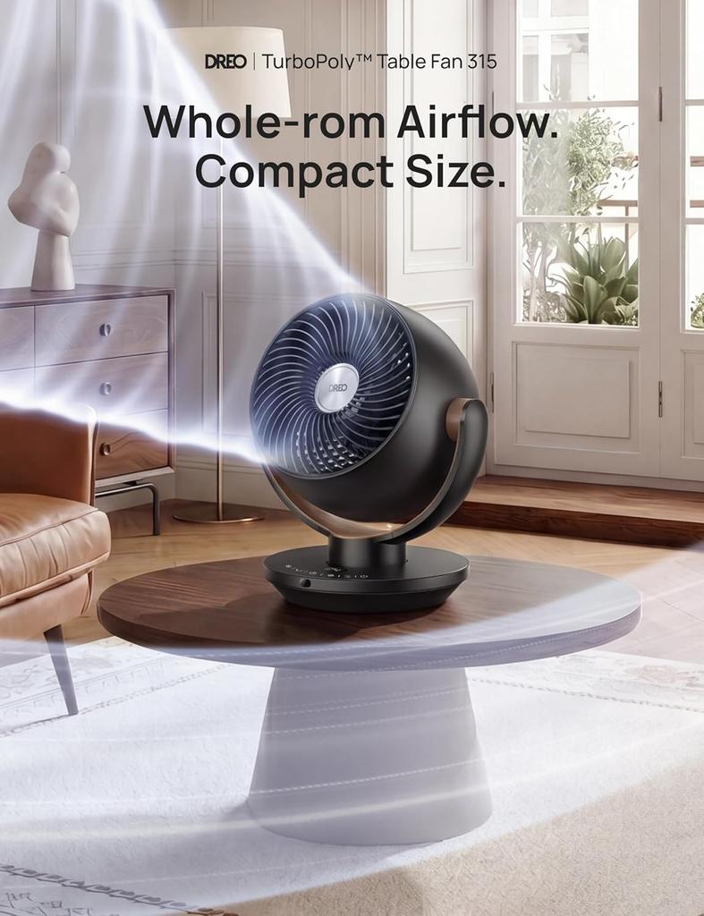 Fan for Bedroom, Desk Air Circulator Fan with Remote, 11 Inch Table Fans for Whole Room, 65ft Powerful Airflow, 120° Vertical Ma