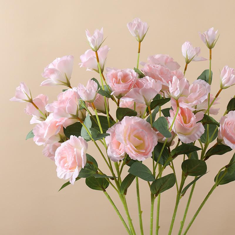 Luxury Silk Eustoma Floral Centerpiece For Wedding Decor Home Photography Styling