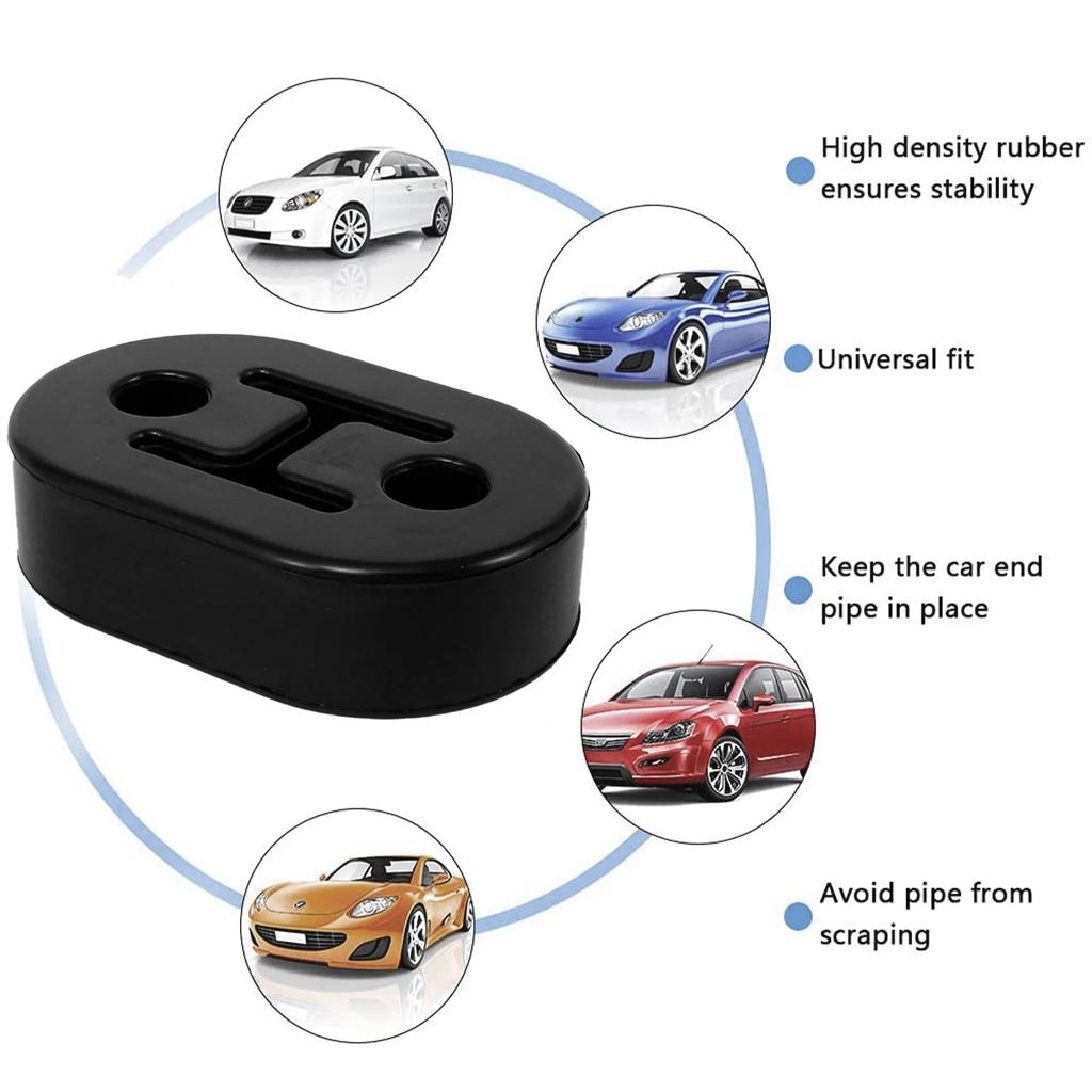 4Pcs Exhaust Pipe Hanger Rubber Exhaust Mount Bracket Shock Absorbent Heavy Duty Exhaust Insulator Universal Car Vehicle Exhaust