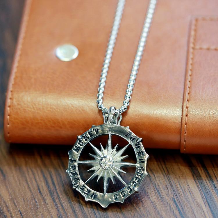 Necklace Men'S Hip Hop Trend Brand Sun God Necklace Personality Trend Street Dance Style Sweater Chain Pendant