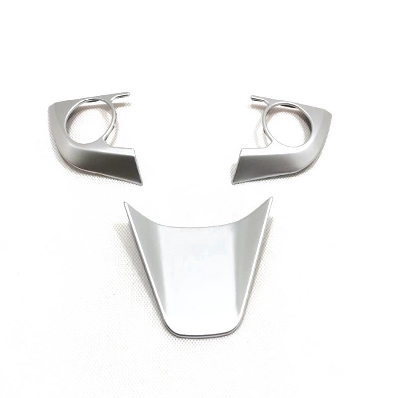 For Toyota Camry 2018    Matte Silver / Carbon Fiber / Red /wood  Accessory Steering Wheel Decoration Cover Trim ABS matte