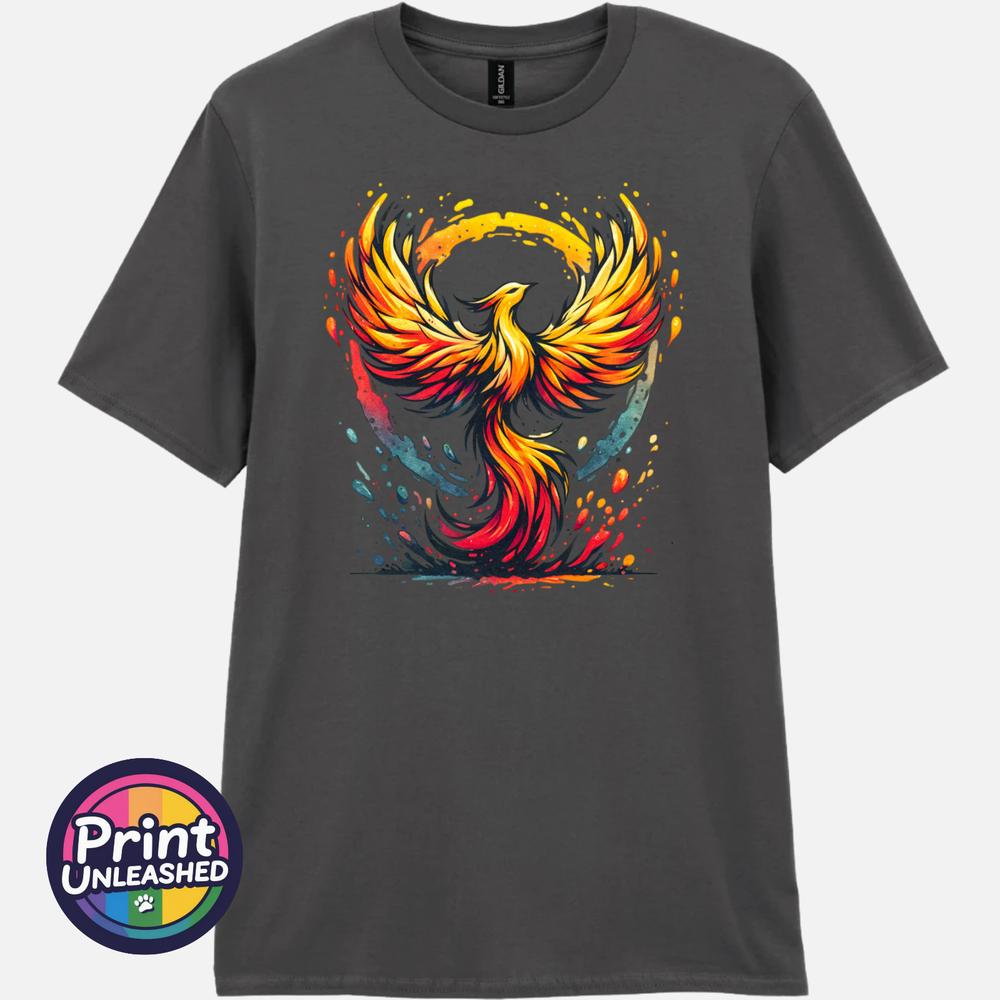 Phönix Vogel T-Shirt Mythischer Feuervogel Grafik-T-Shirt Fantasy Unisex Oberteil Geschenk S2XL