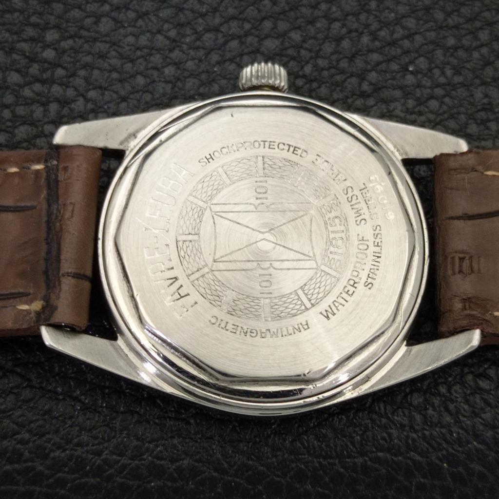 SWISS VINTAGE FAVRE LEUBA 111 SEA KING HAND-WINDING MENS PINK WATCH A702010-5 R208-a702010