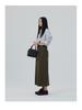Shi Jian 100% Linen Striped Shirt with Embroidered Horse Design, Loose Fit, Spring Style.