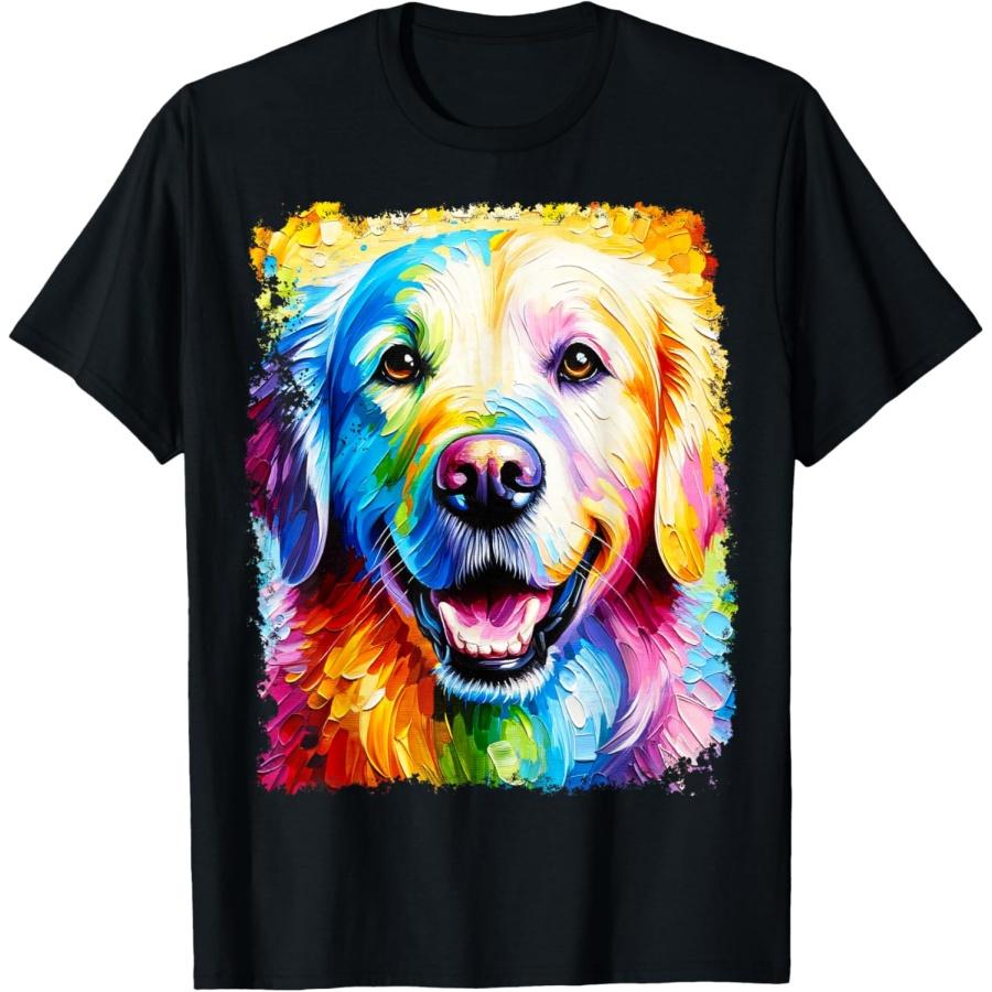 

Футболка Радужный Золотистый Ретривер XXXXXL чёрный