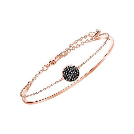 Swarovski Ginger Round Logo Two-In-One Twisted Chain Bracelet Women bracelet Rose-Gold 5389046
