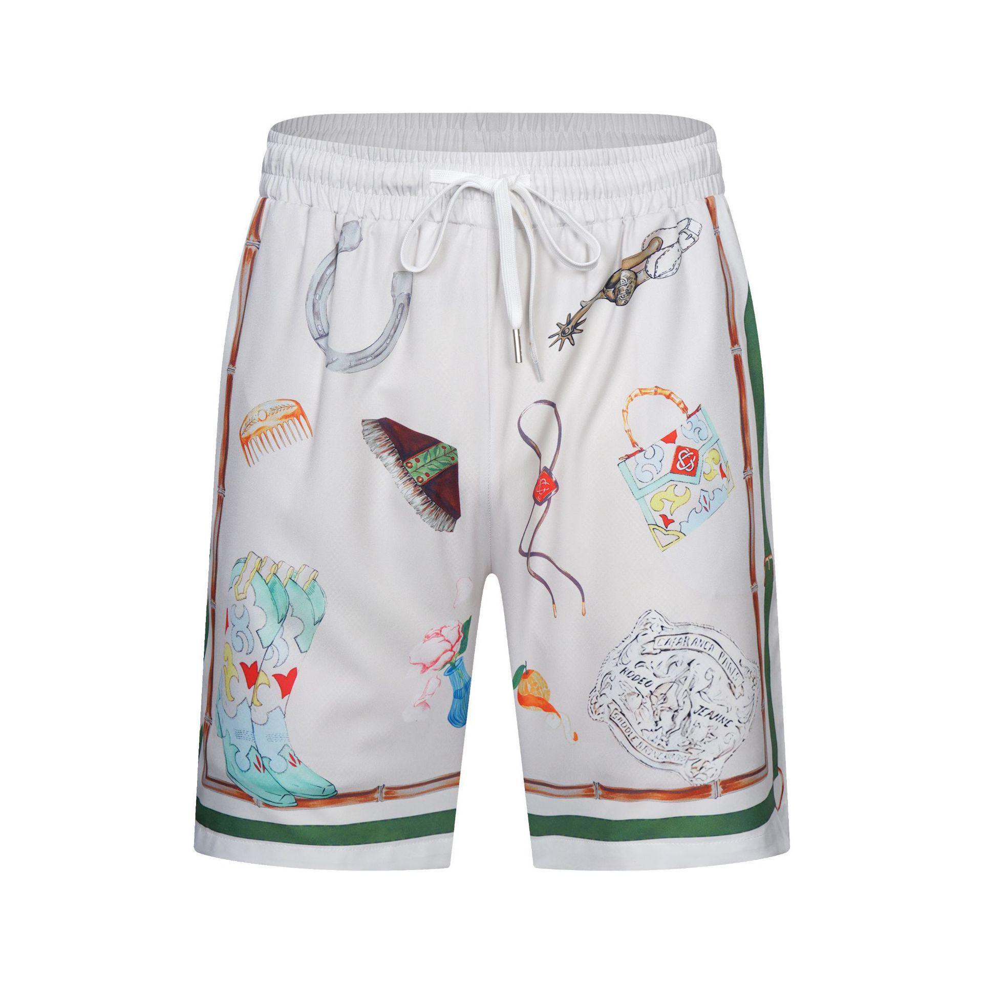 

Casablanca Men s Hip Hop Summer Beach Suit - Short Sleeve Shirt and Shorts Large