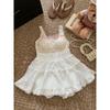 2024 Summer Women's A-Line French White Lace Puffy Skirt