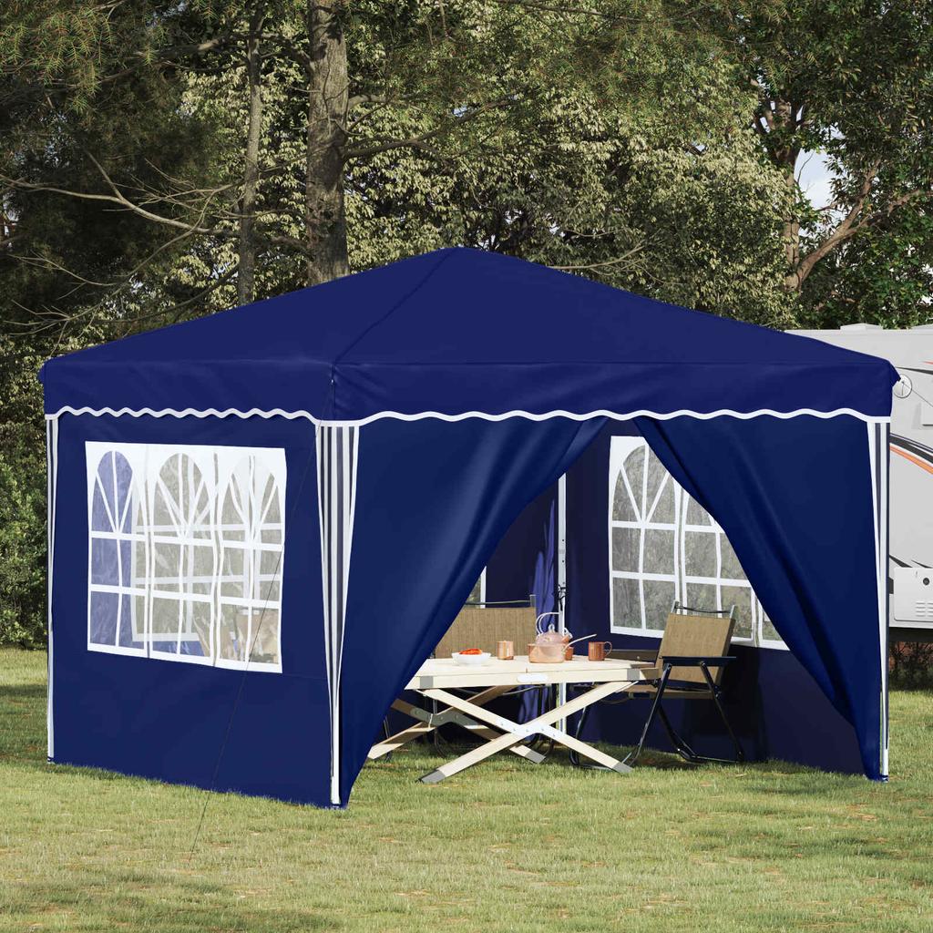 Pop Up Party Tent 288 X 288 X 245 Cm Blue Oxford Fabric