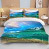 Ocean Bedding Set Coast Ocean Spray Duvet Cover Set Blue Starfish Bed Set Kids Teen Shell Home Textiles Summer  Quilt Cover
