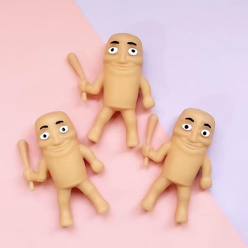 Italian Brainrot Tung Sahur Soft Rally Toys Stress Relief Prank Toy Fidget Toy Transformable Kids Adults Party Birthday Gift