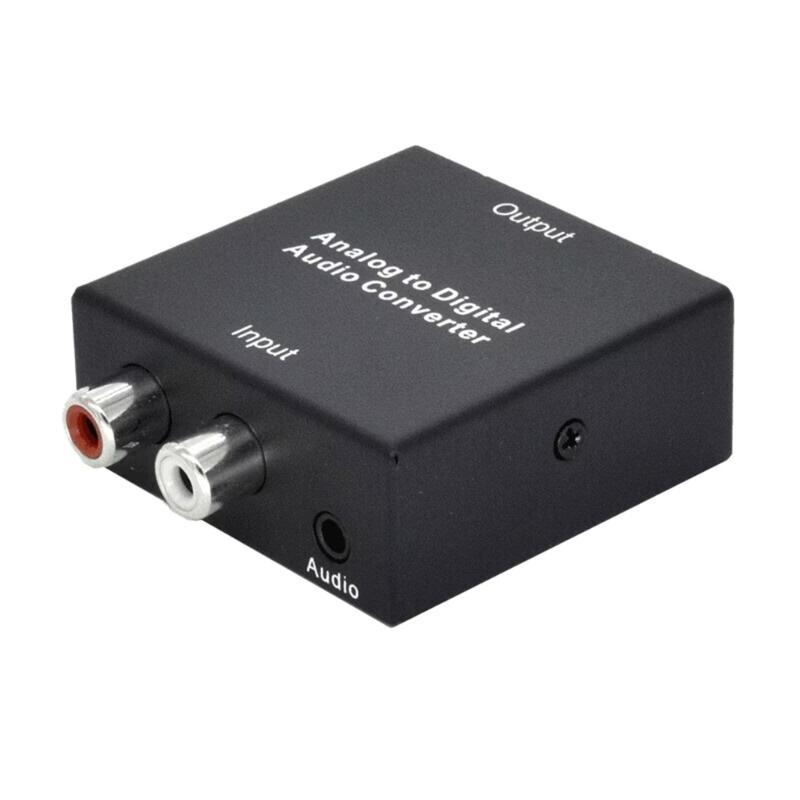 Digital to Analog Audio Converter Optical Fiber Coaxial Signal to Analog Spdif Stereo- 3.5MM RCA- Amplifier Decoder-