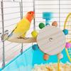 Colorful Parrot Rotating Windmill Station Rod Rotating Balls Birds Standing Perch Toy  Parakeets