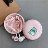 Auriculares Universales Lindos de Dibujos Animados Bajos In-Ear con Cable Micrófono Auriculares con Caja de Almacenamiento