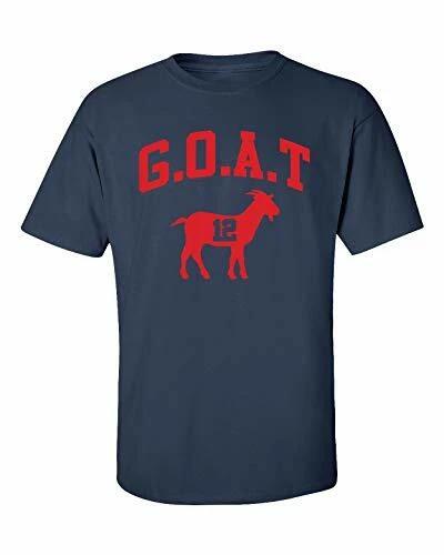 Patriots Greatest of All Time #12 Adult Unisex Short Sleeve Tee Shirt Navy L