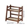 2-Tier Coffee Mug Holder Multi-functional Water Bottle Display Shelf Imitation Rattan Style Desktop Storage Rack Kitchen Home