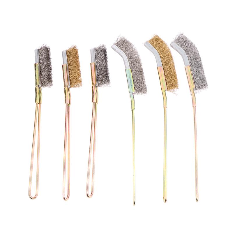 1Pcs Wire Brush Rust Cleaner Elbow Brush Stainless Steel Knife Brush Cleaning Tools Kitchen Grease Grime Cleaning Tool