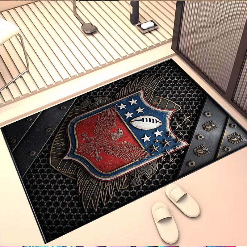 NFL Print Teppich, Waschbarer Bodenläufer, Für Eingangsbereich Studentenwohnheim Waschküche Büro Arbeitszimmer, Heimdekoration Geburtstags-Weihnachtsgeschenk