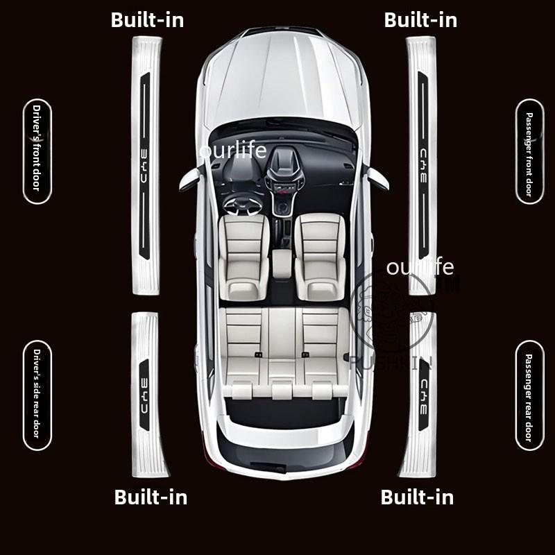 For BYD Sealion 5 DMI 2026 2025 Car Threshold Protection Sticker stainless steel Welcome Pedal Song Pro Dmi Accessories