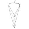 Stylish Multilayer Necklace Alloy Modern Pendant Stackable Jewelry Trendy Layering Neck Jewelry for Fashion Lover