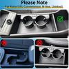Center Console Liner for Hyundai Kona Accessories (SEL Convenience, N-line, Limited) 2024 2025, Cup Holder Mat, Non-Slip Dust Interior,  Rubber