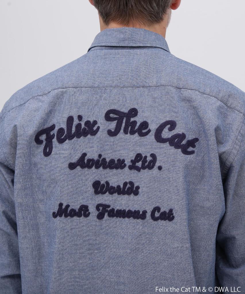 AVIREX FELIX CHAMBRAY Size SHIRT, Men's, 2XL, 367, Indigo, 783-5120008